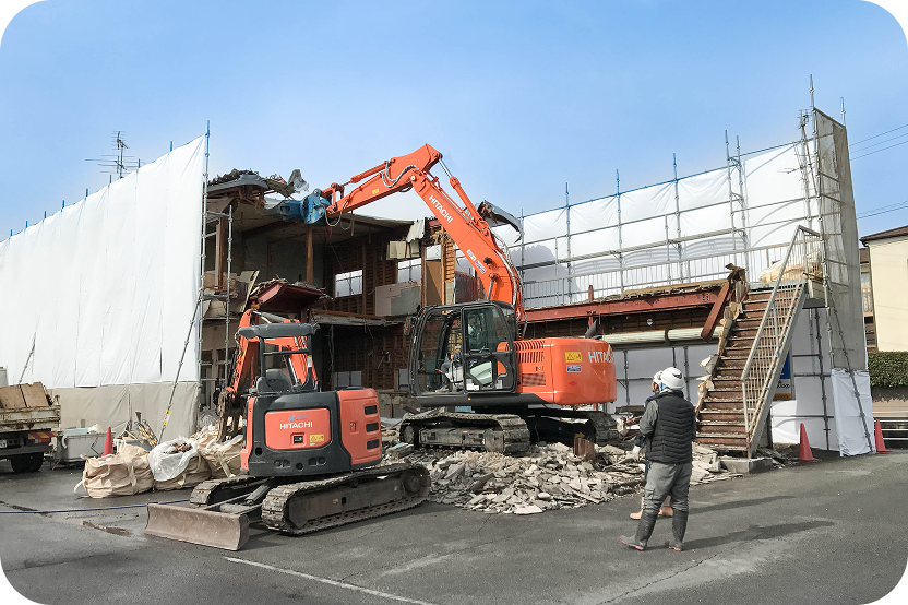 建物の解体工事現場